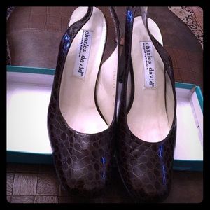 Charles David sling back heels